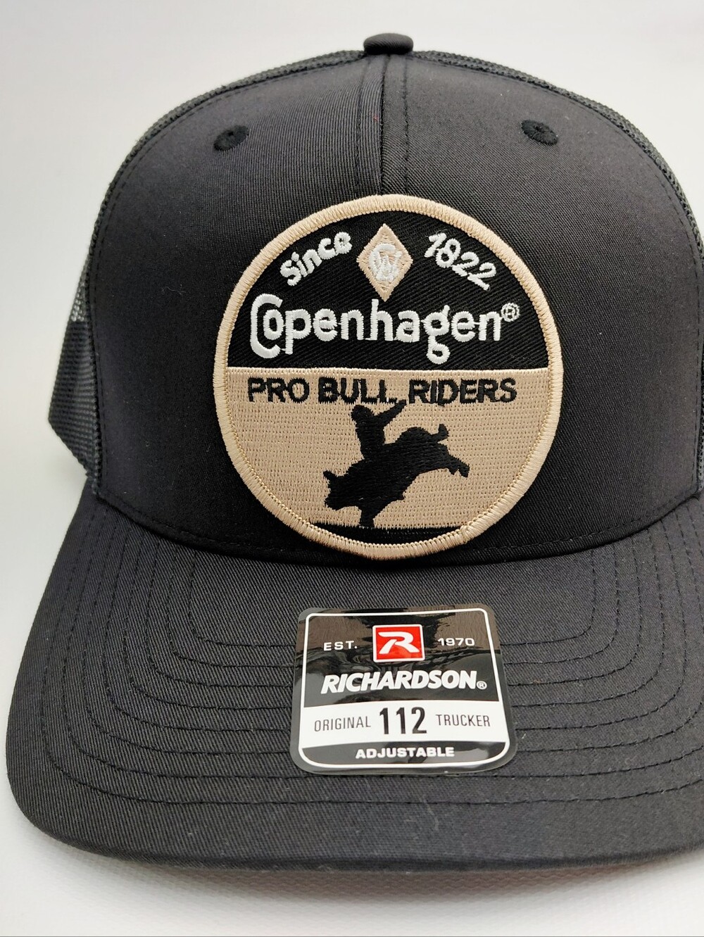 Copenhagen PBR Pro Bull Riders Richardson 112 Mesh Snapback Hat Cap Patch